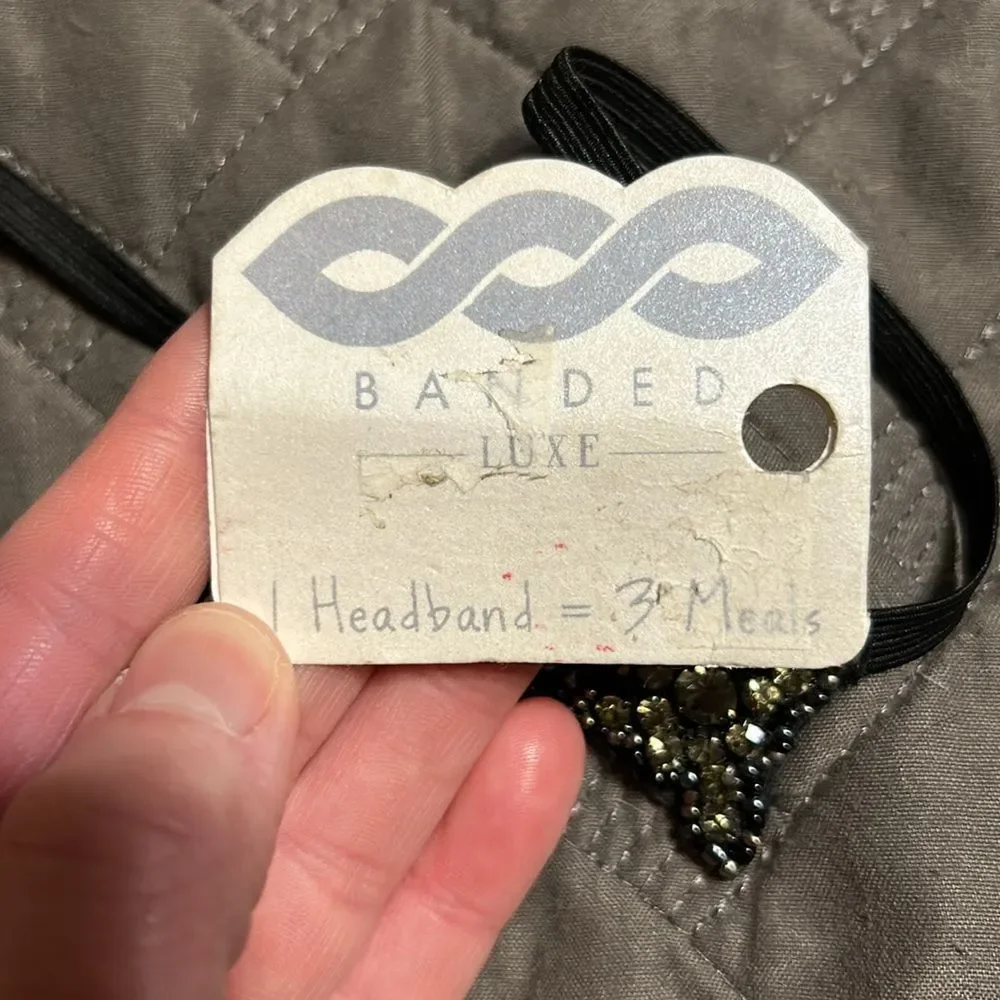 Banded luxe beaded headband